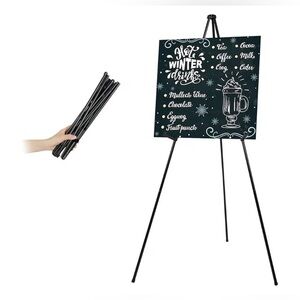 Black Holiday Decor Easel with Winter Drinks Sign